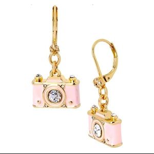 Betsey Johnson Camera Earrings New Box